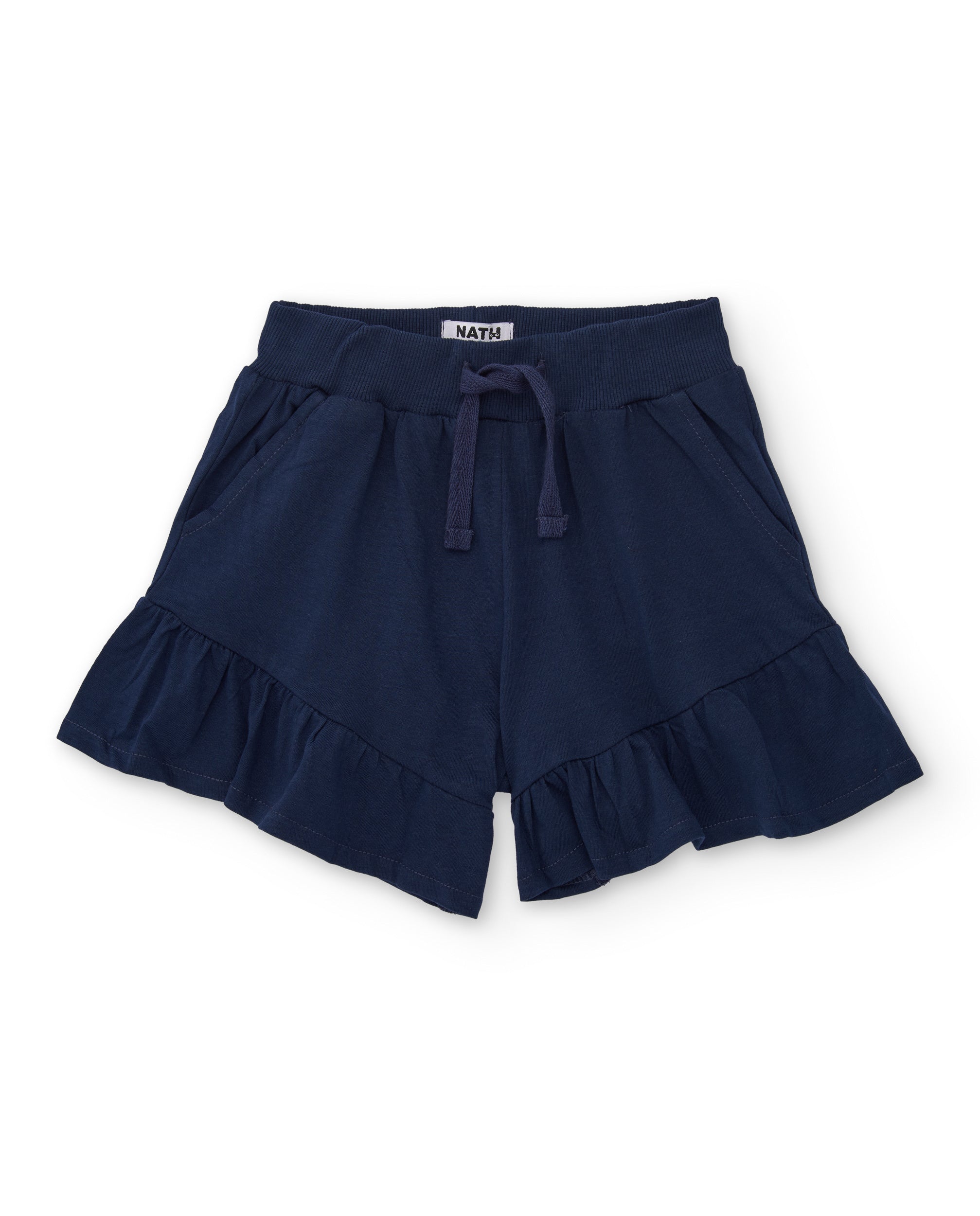 Tuc Tuc shorts bambina blu navy volant tasche laterali