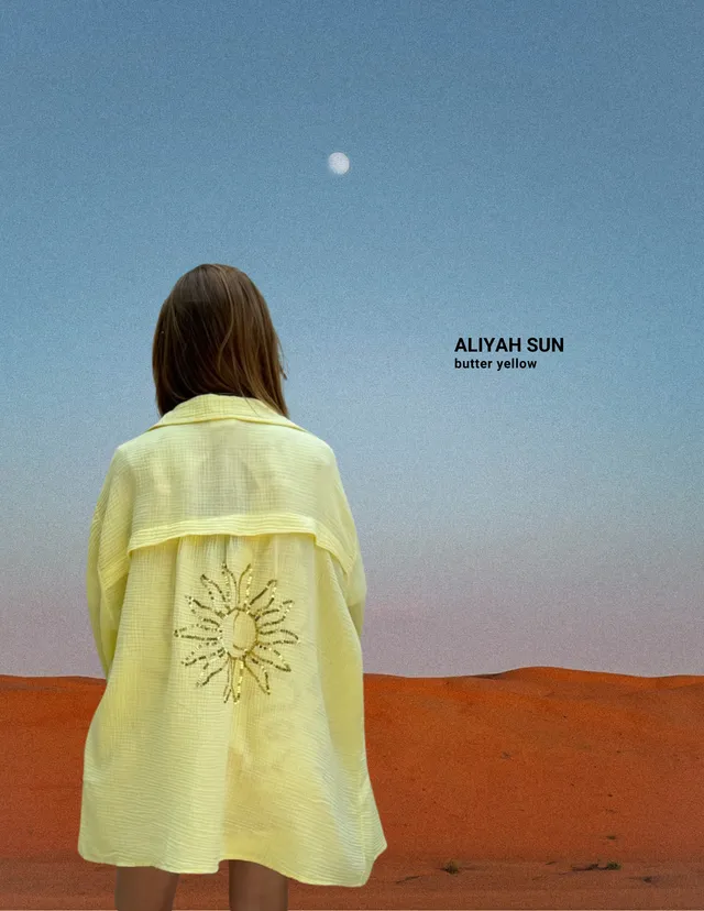 Ella and Rapha Aliyah Sun t-shirt giallo burro taglia unica