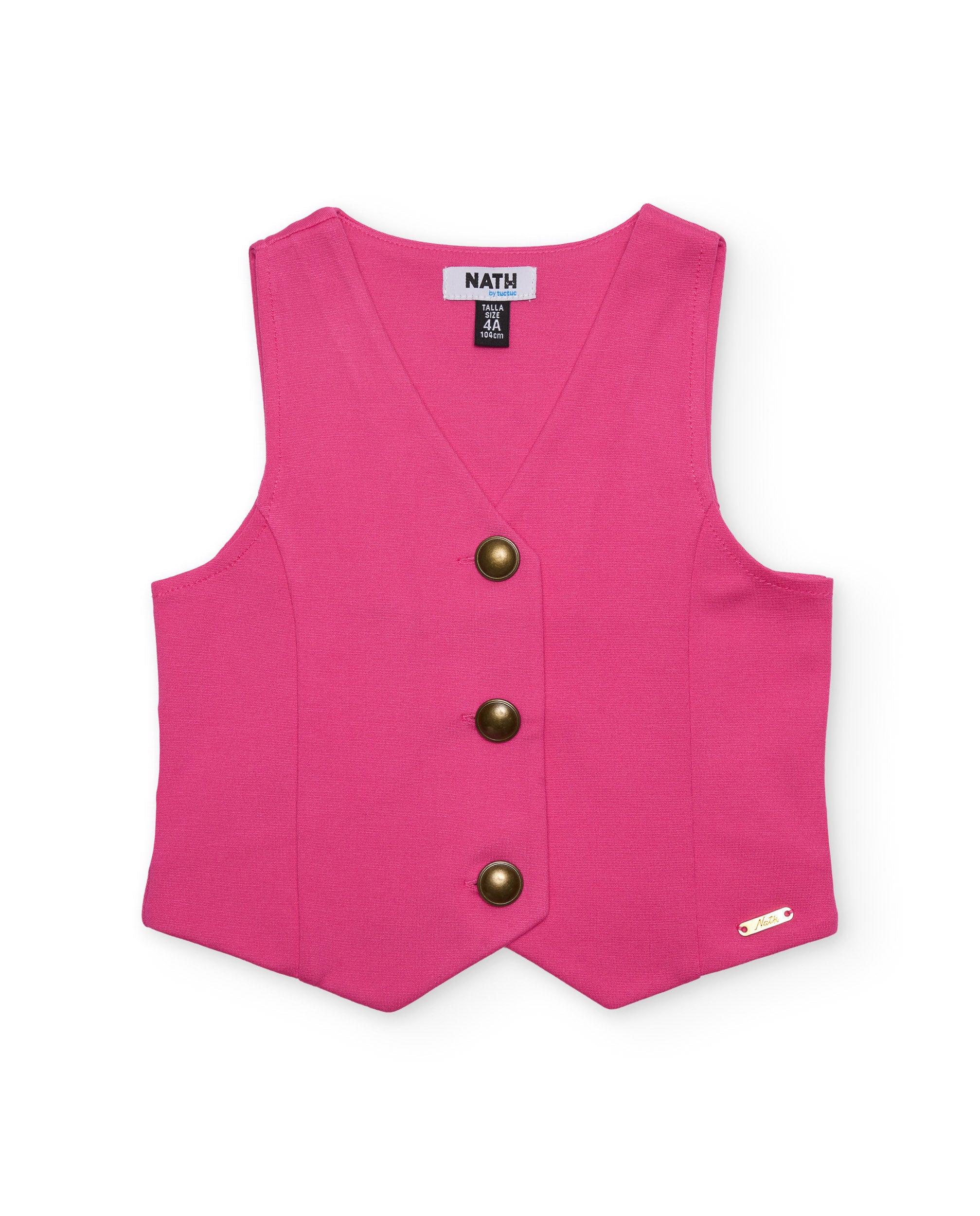 Tuc Tuc gilet bambina fucsia bottoni maglia
