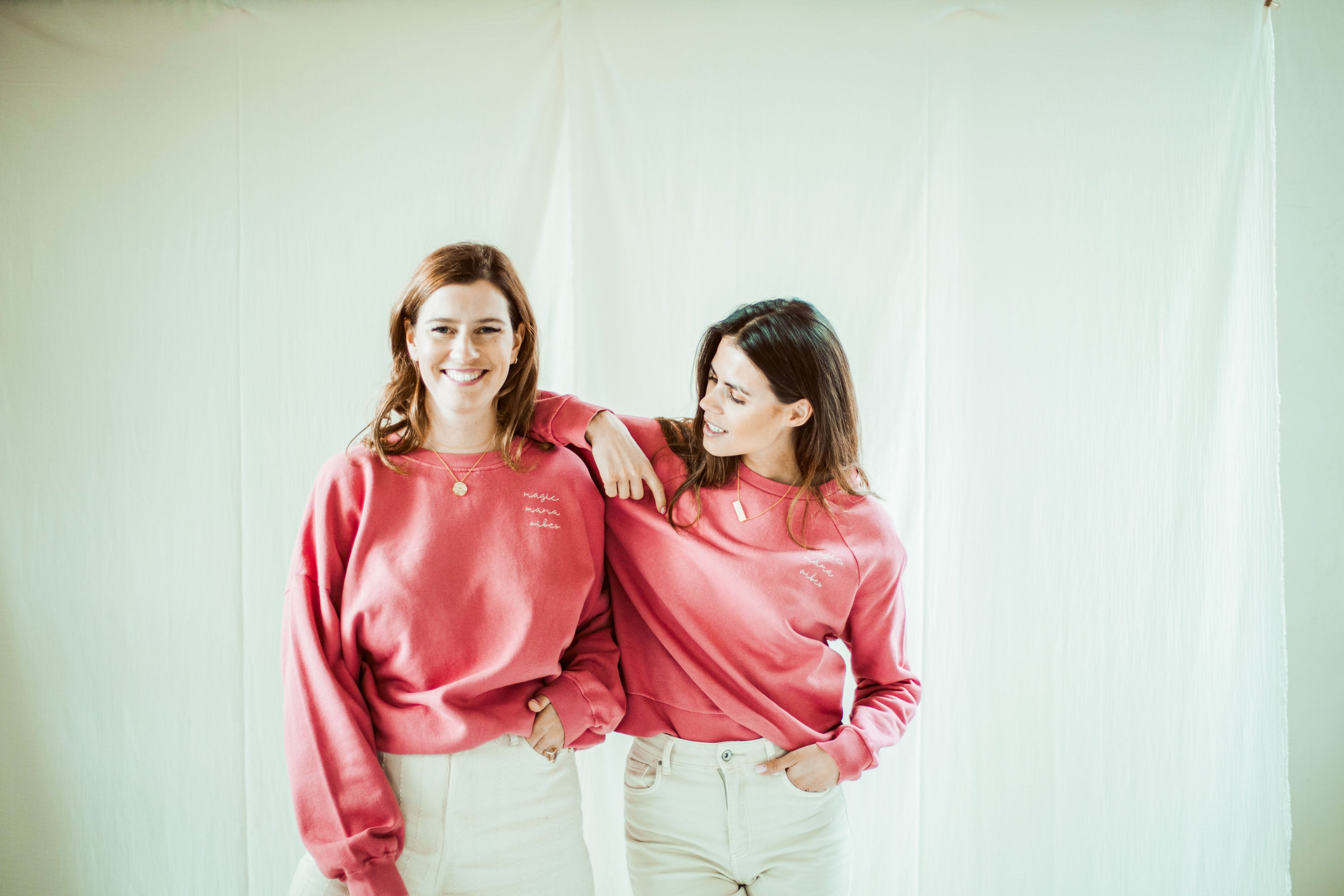 Ella and Rapha Mama felpa classica sweet raspberry cotone