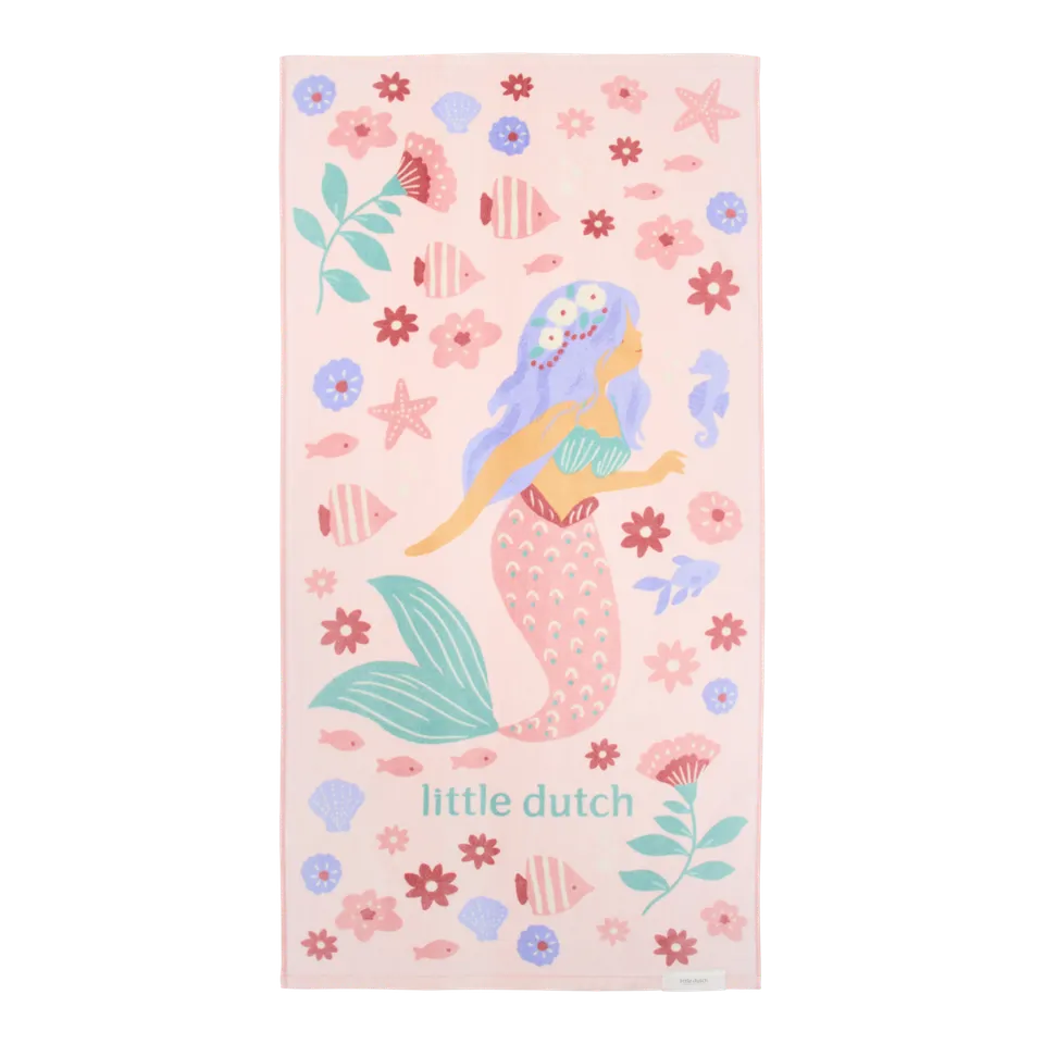 Little Dutch Sirena telo mare bimba rosa 60x120 cm