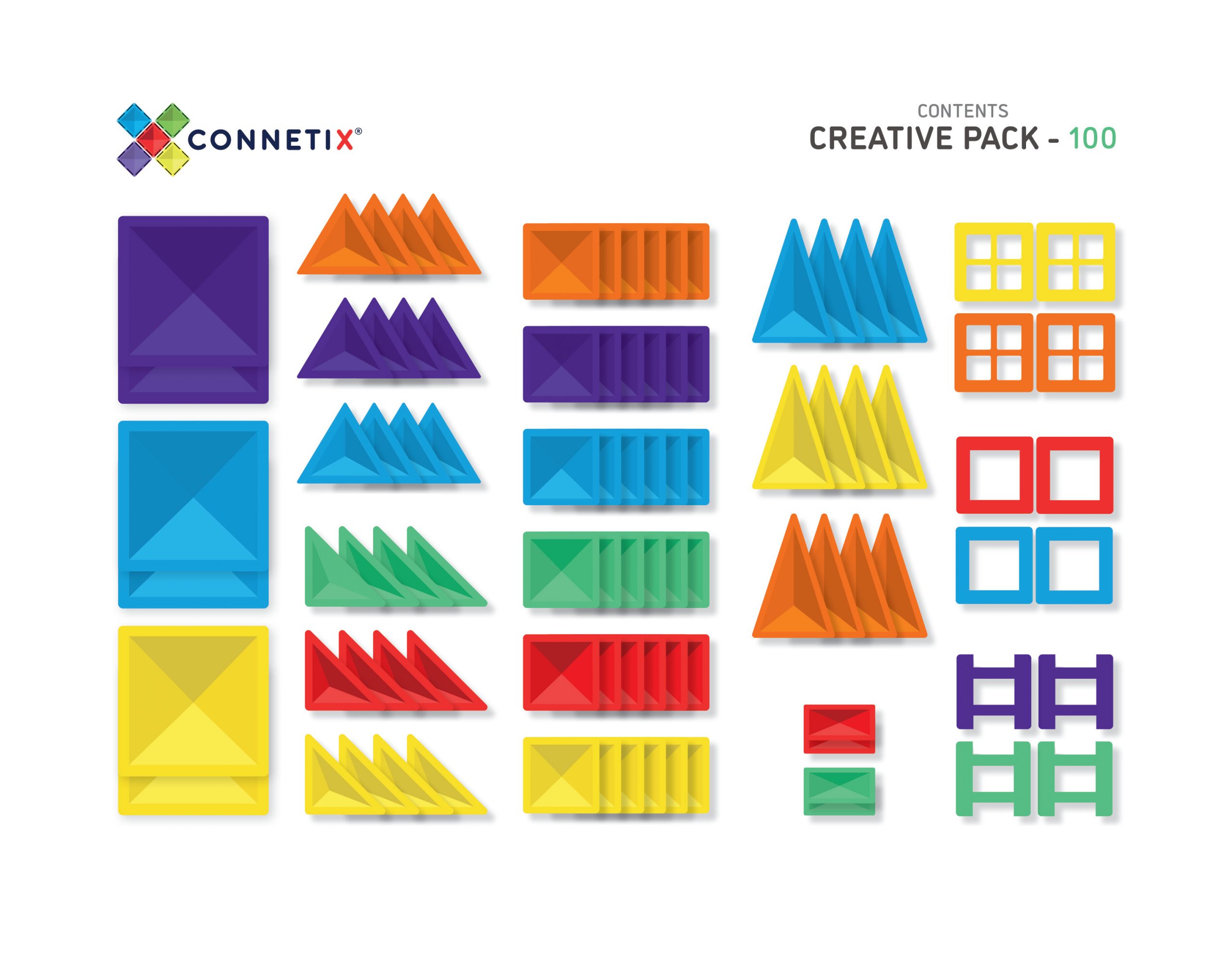 Connetix Creative Pack costruzioni magnetiche 102 pezzi