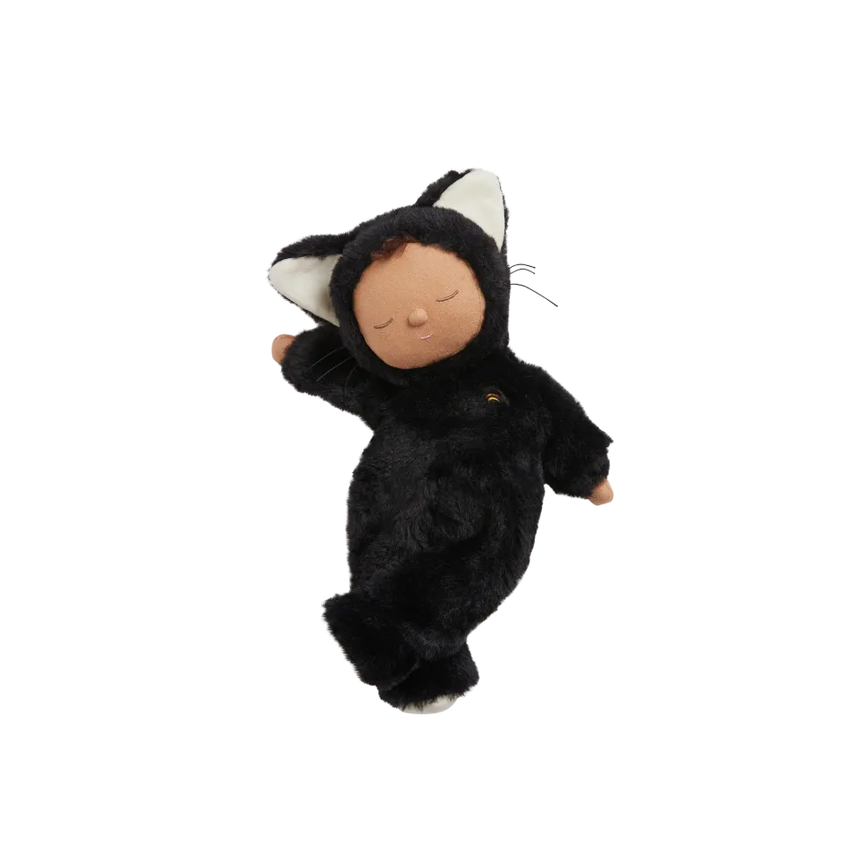 Olli Ella Cozy Dinkums Black Cat bambola 34 cm