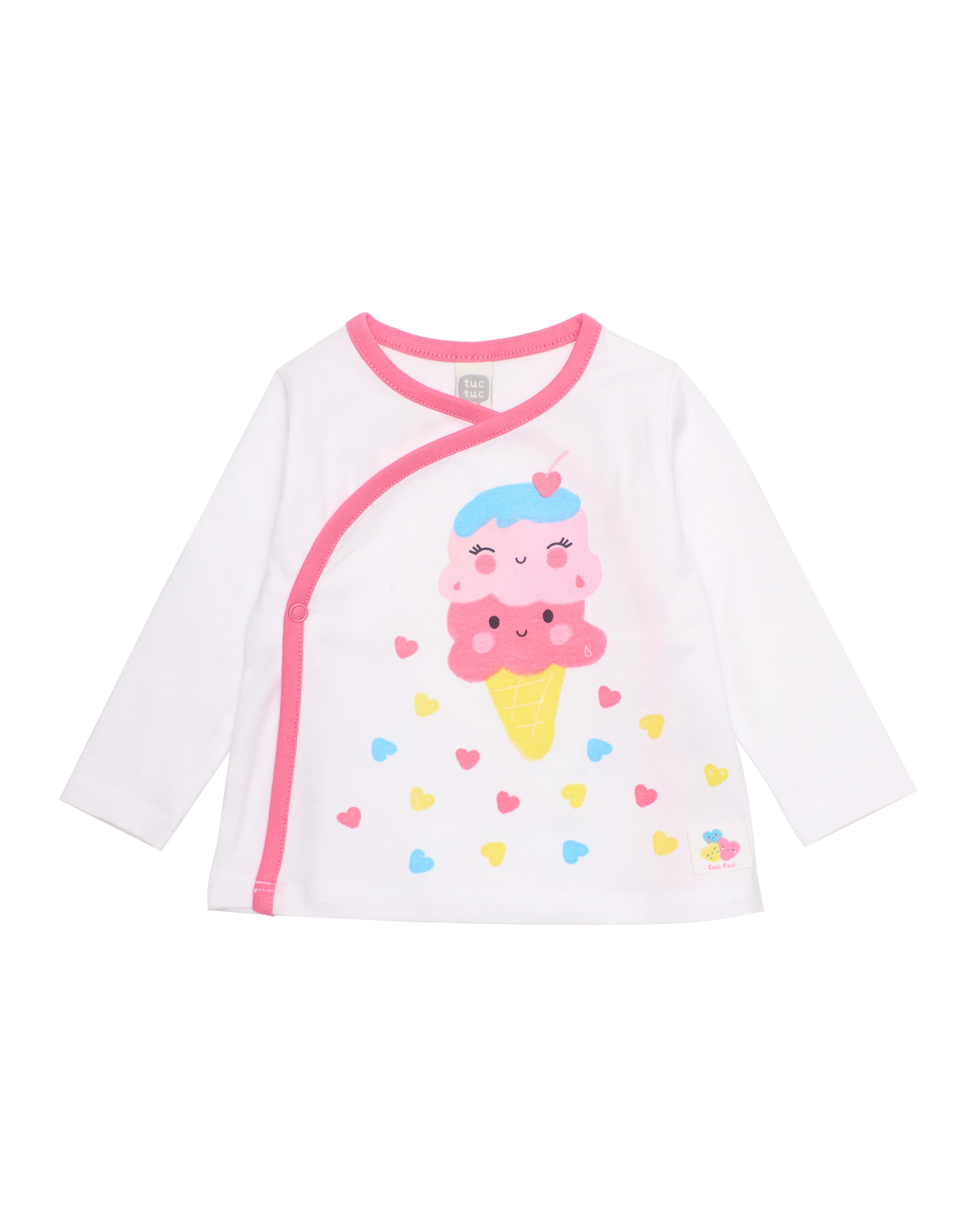 Tuc Tuc completo neonata maglia + pantaloni bianco 0-1 mesi