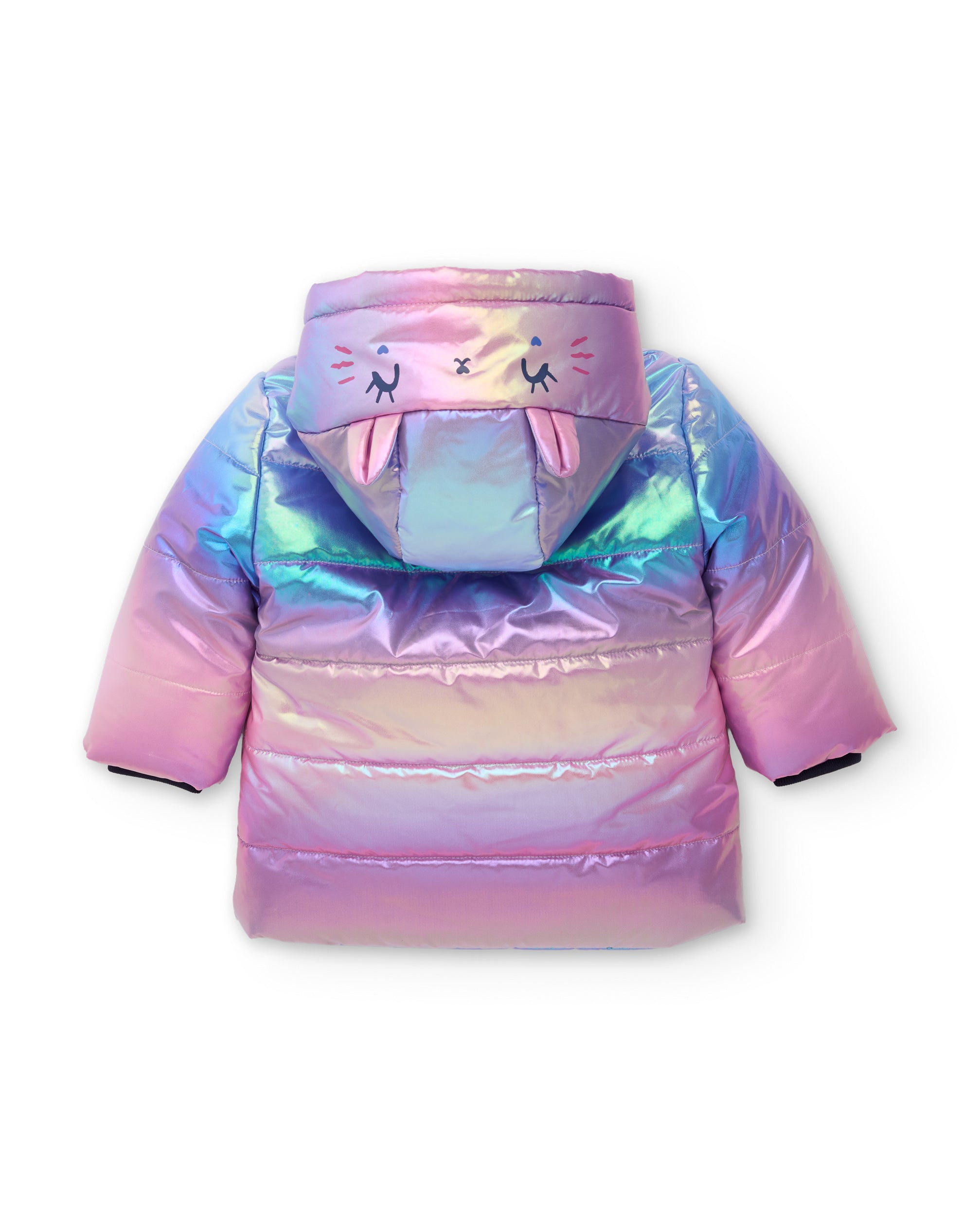 Tuc Tuc Meow Meow piumino bambina olografico azzurro