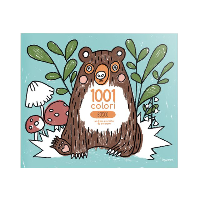 Ippocampo 1001 Colori Bosco libro da colorare con alette