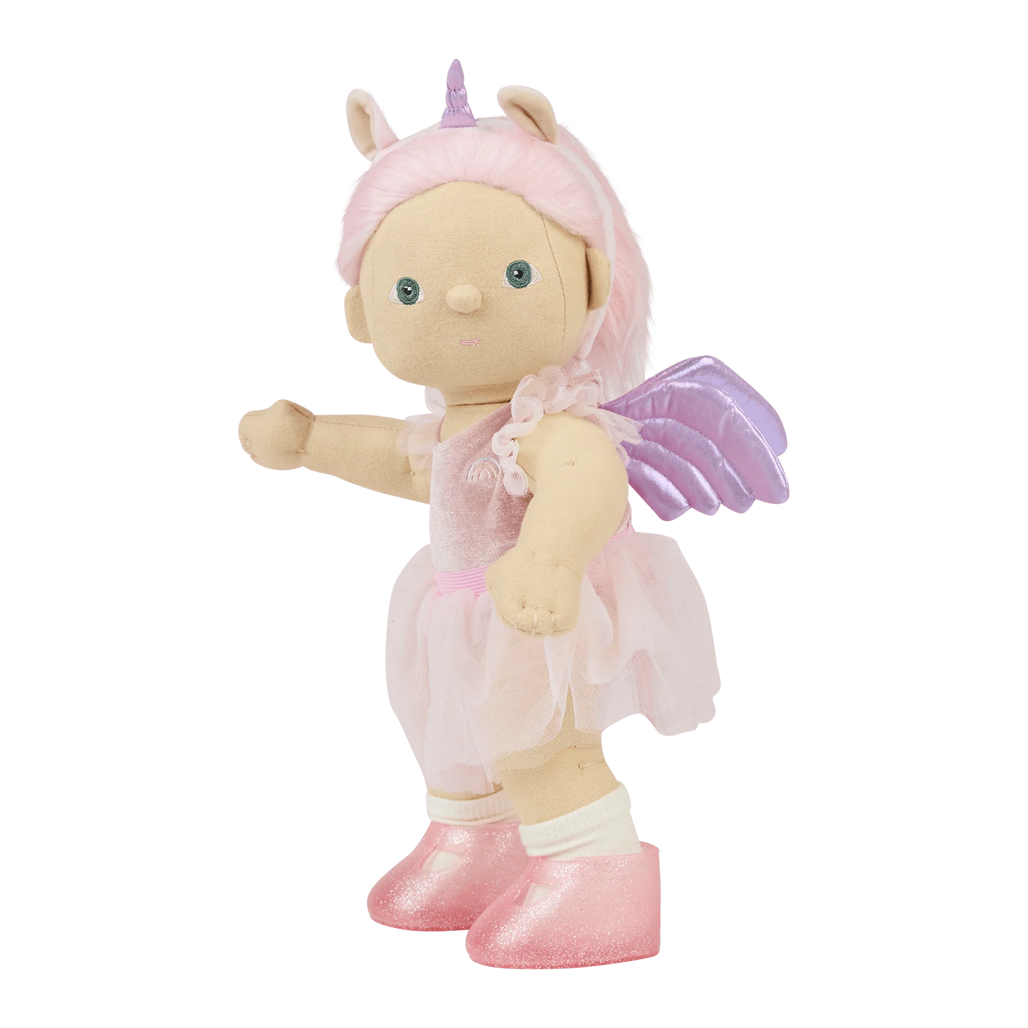 OlliElla Dinkum Dolls Pixie bambola in cotone unicorno