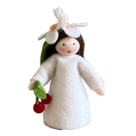 Ambrosius Cherry Girl fata Waldorf in feltro 7-8 cm