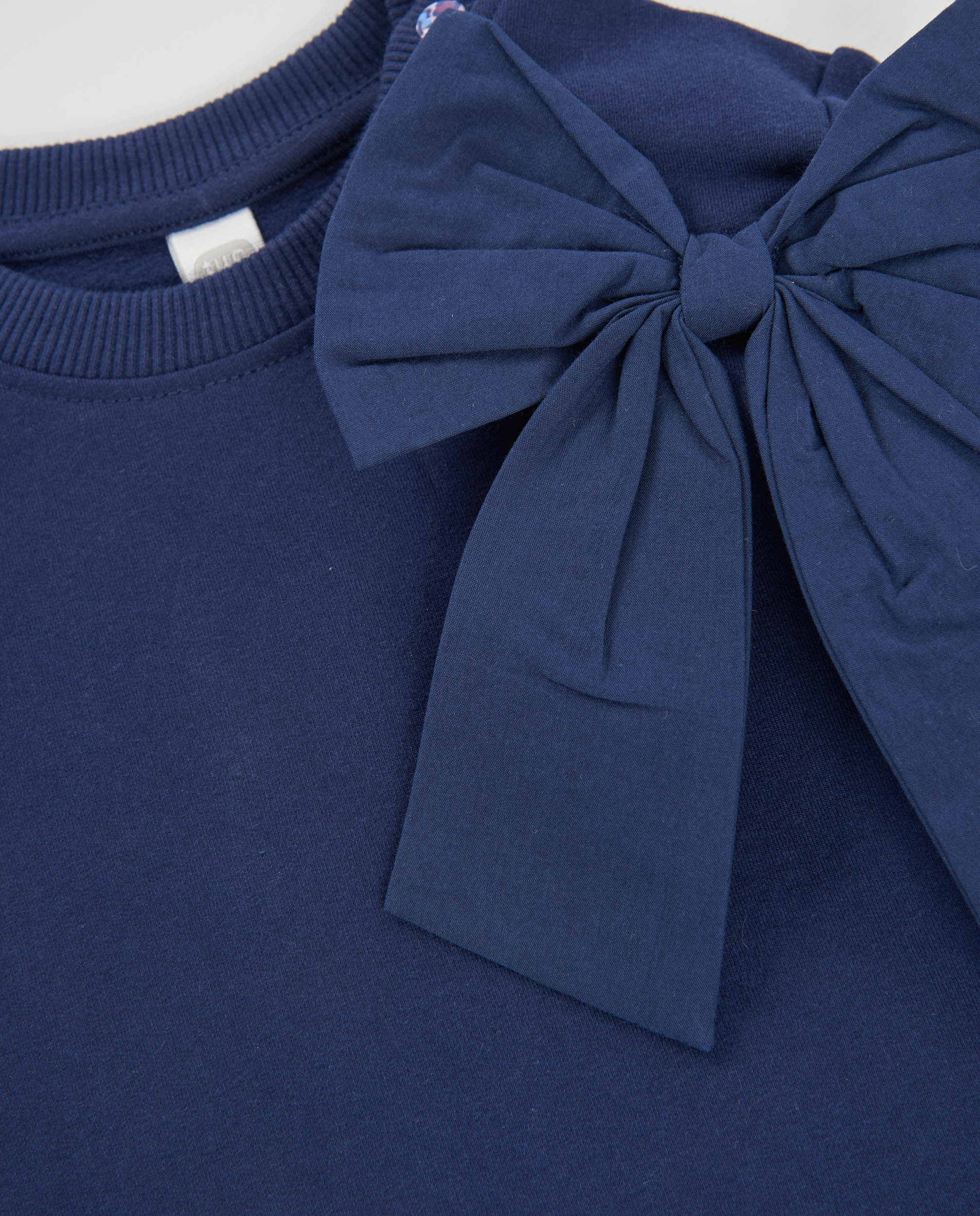 Tuc Tuc Capuccino felpa bambina blu navy fiocco calda