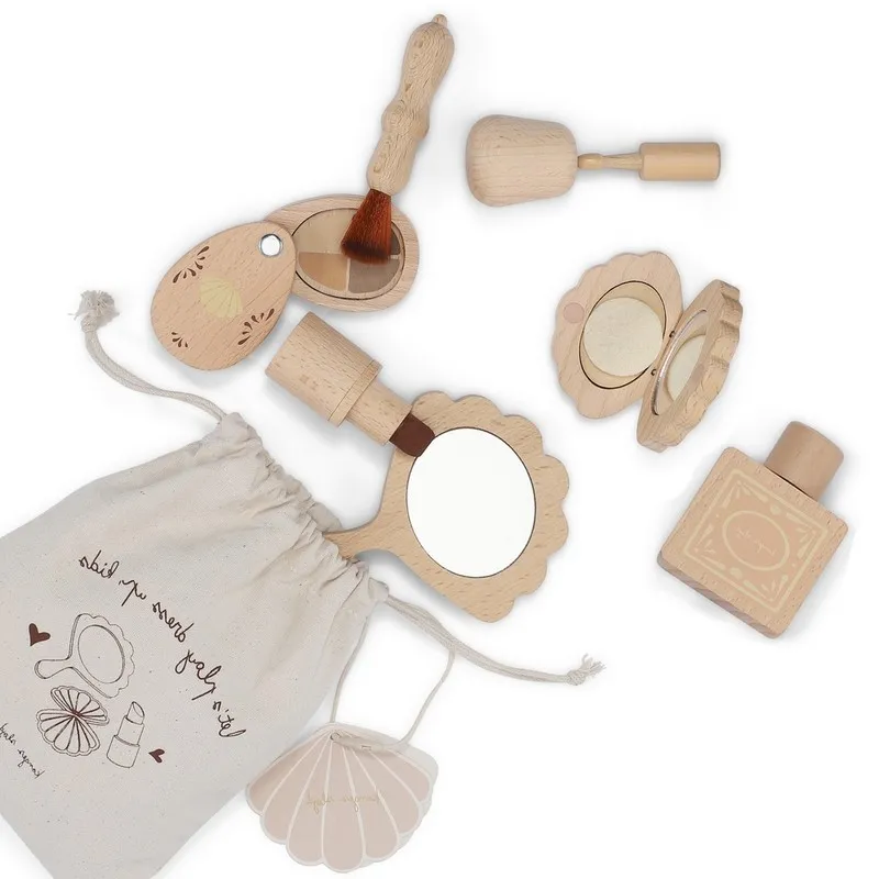 Konges Sløjd Beauty Set gioco trucco legno con borsa