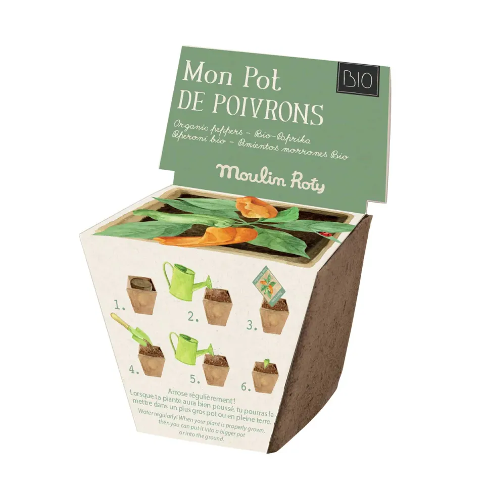 Moulin Roty Le Jardin kit giardinaggio peperoni
