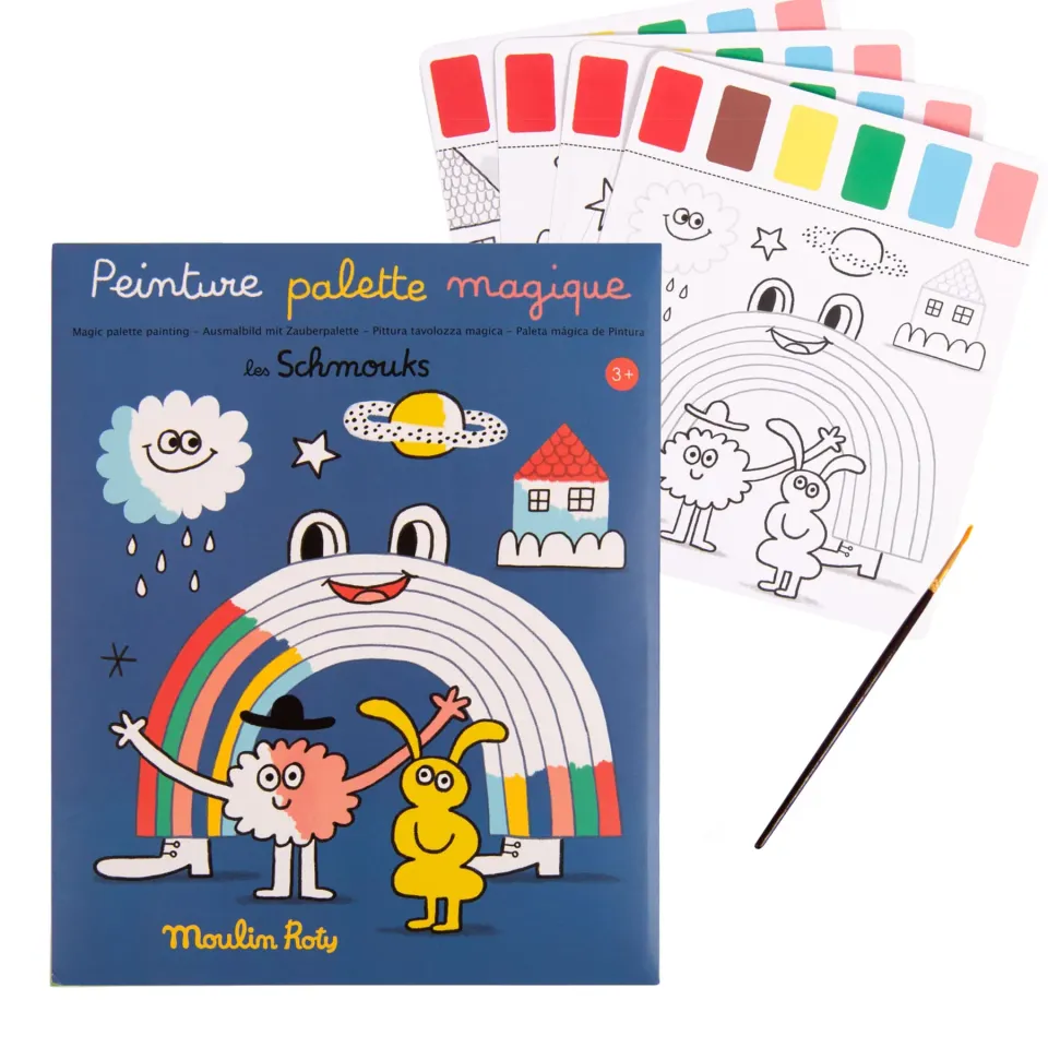 Moulin Roty Schmouks tavolozza magica 10 fogli