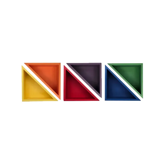 Grennn Arcobaleno 6 formine triangolo bioplastica