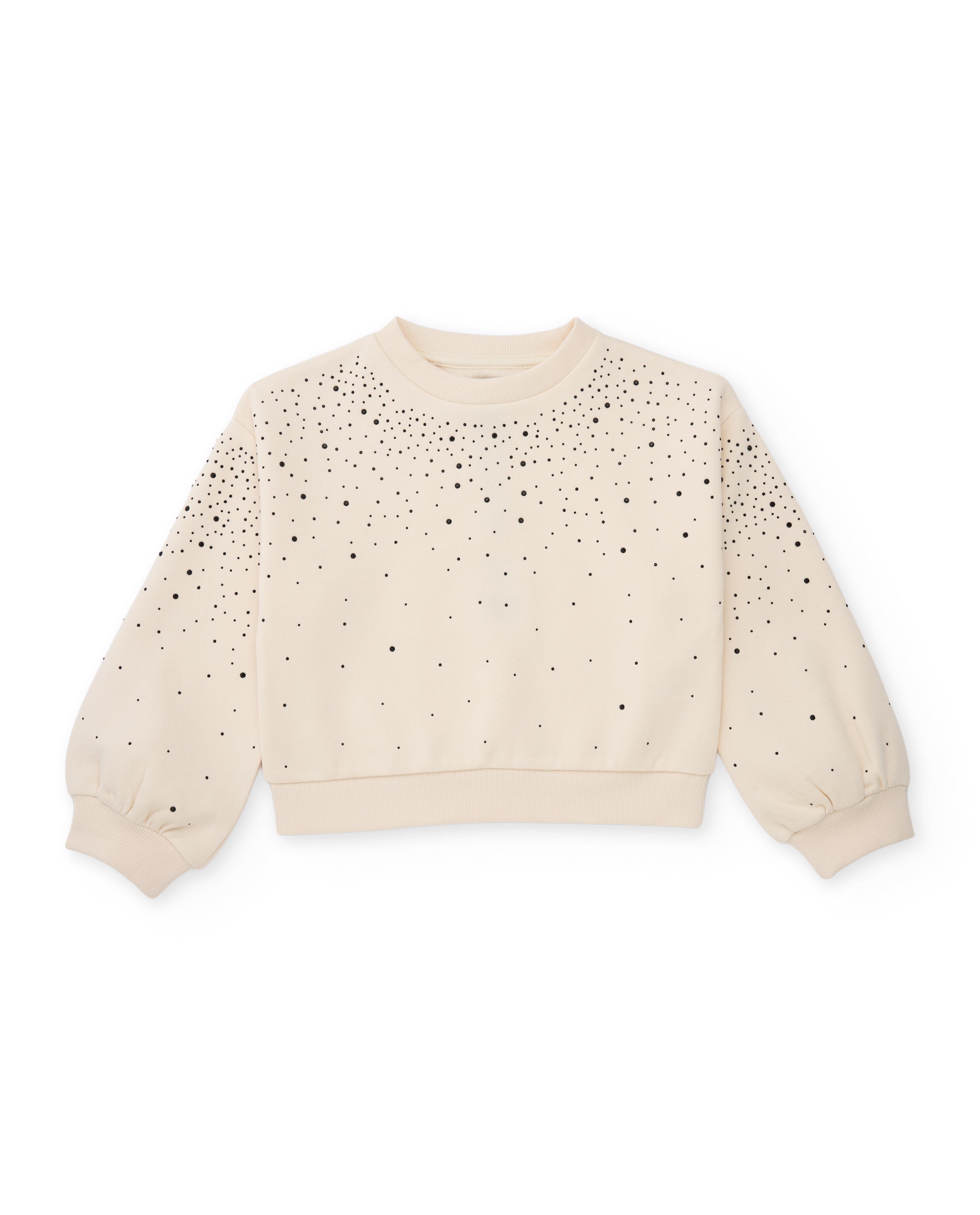 Tuc tuc Sparkling felpa bimba ecru strass