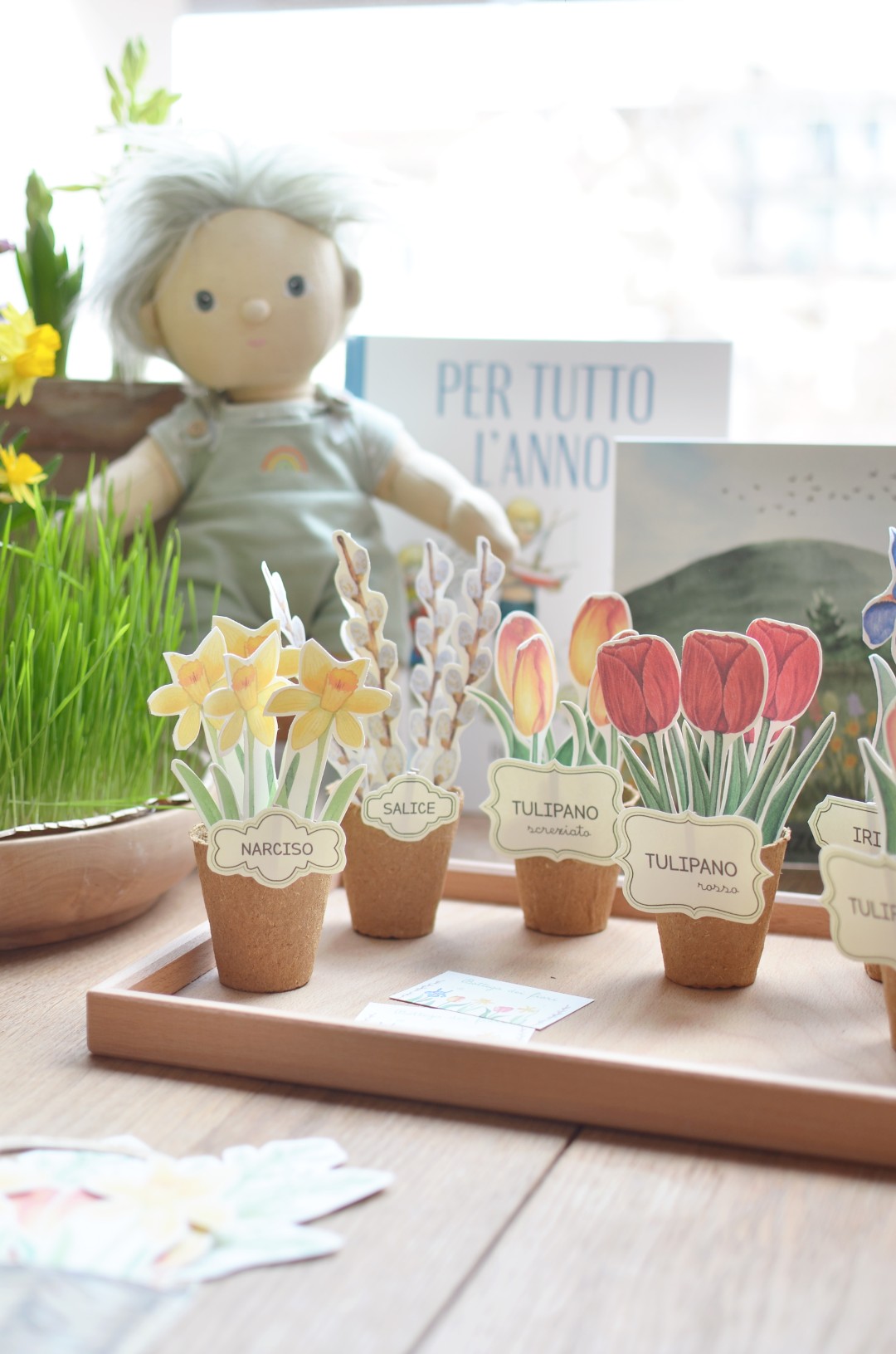 PlayKitBaboo Primavera kit sensoriale con libro e riso