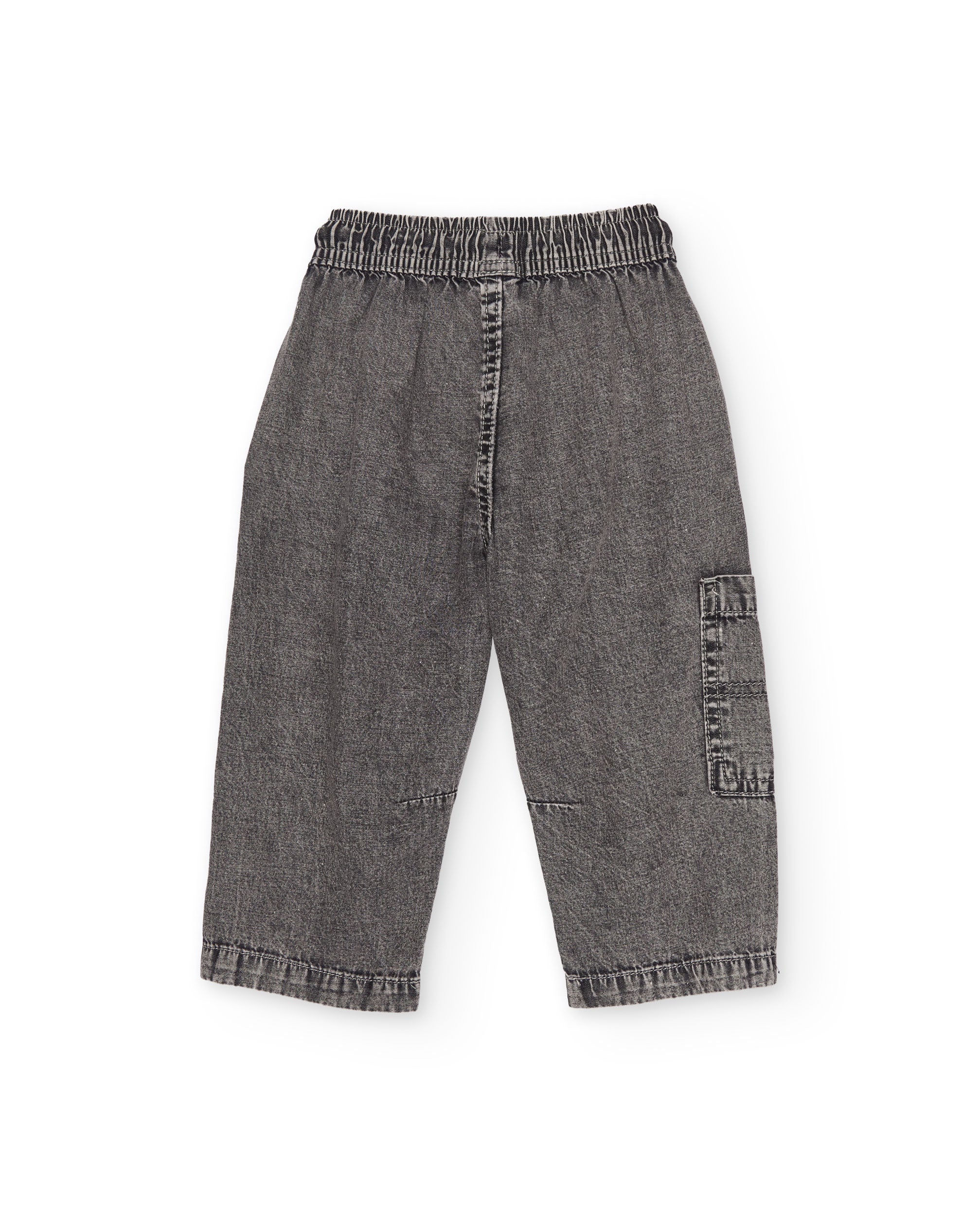 Tuc Tuc pantaloni bimbo grigi denim tasca cargo