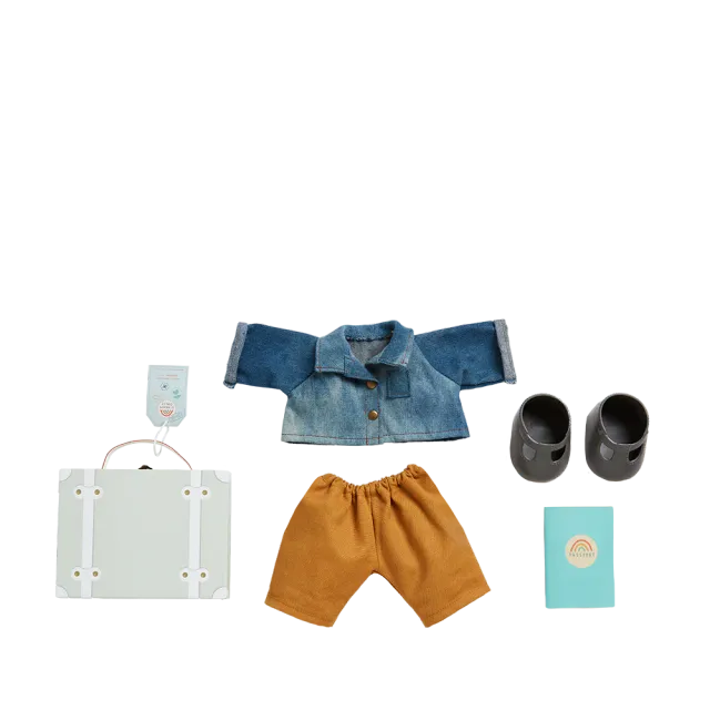 OlliElla Dinkum Dolls Travel Togs vestiti bambola salvia