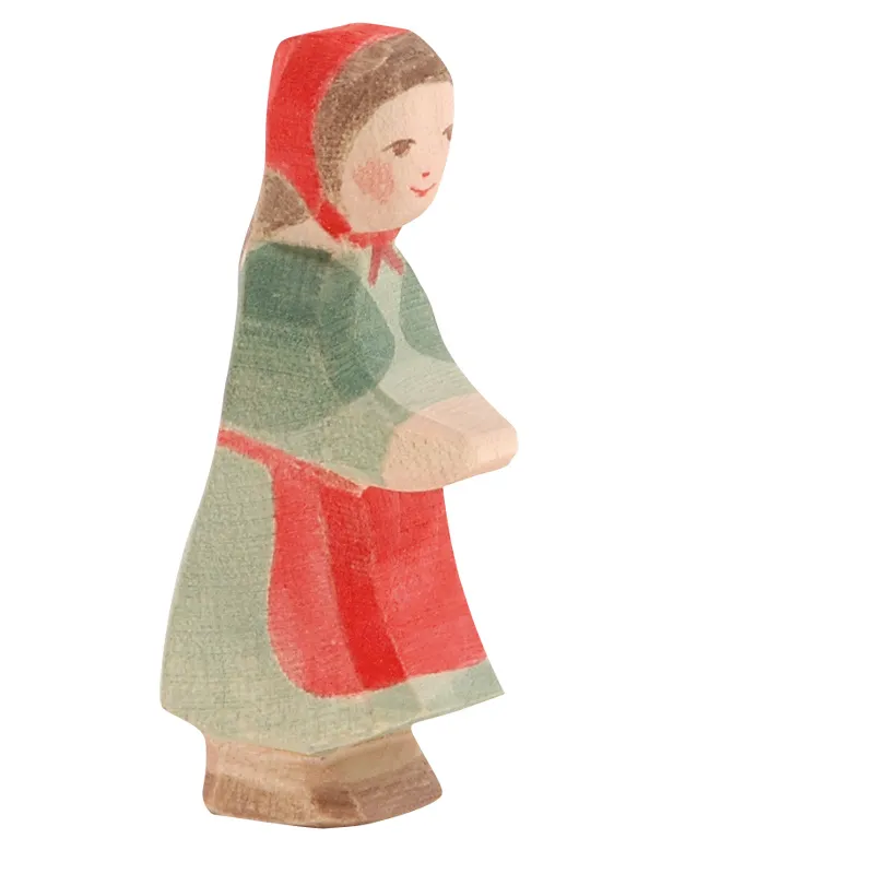 Ostheimer Cappuccetto Rosso figura legno dipinta a mano