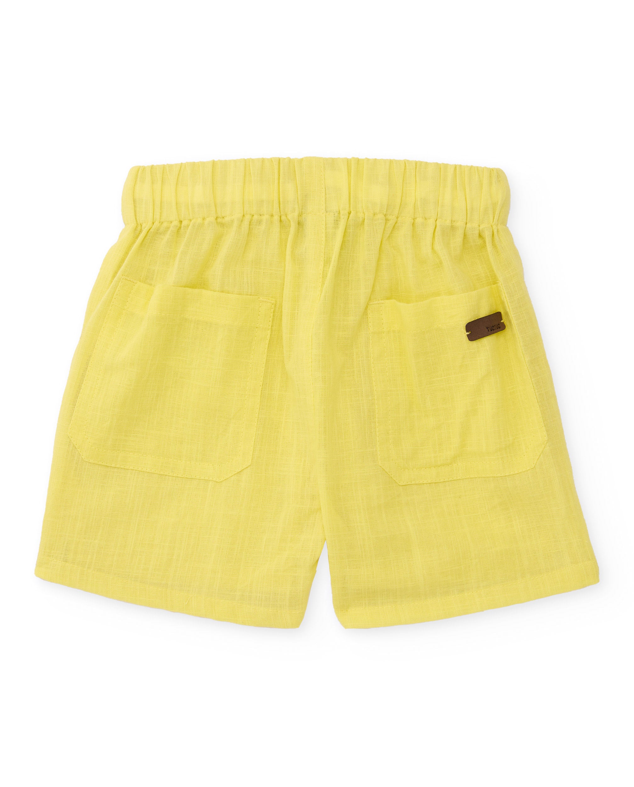 Tuc Tuc bermuda bimbo giallo tasche vita elasticizzata
