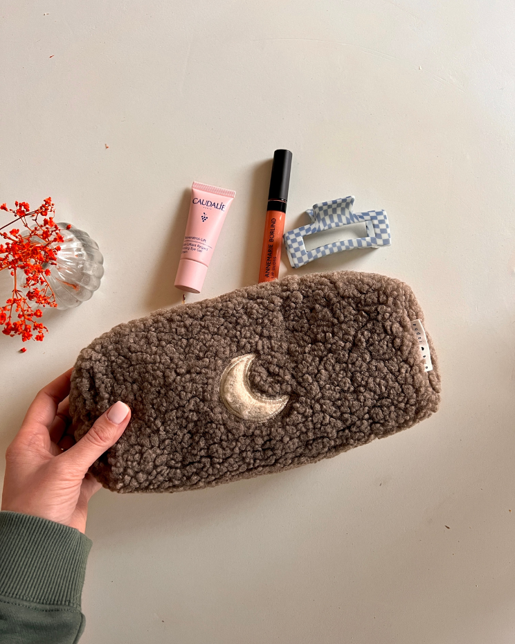 Ella and Rapha Moon pochette teddy taupe morbida