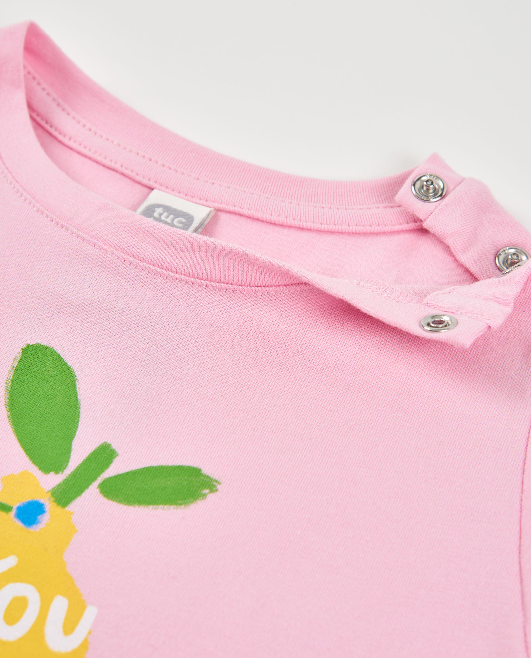 Tuc tuc maglietta bambina rosa jersey stampa limone