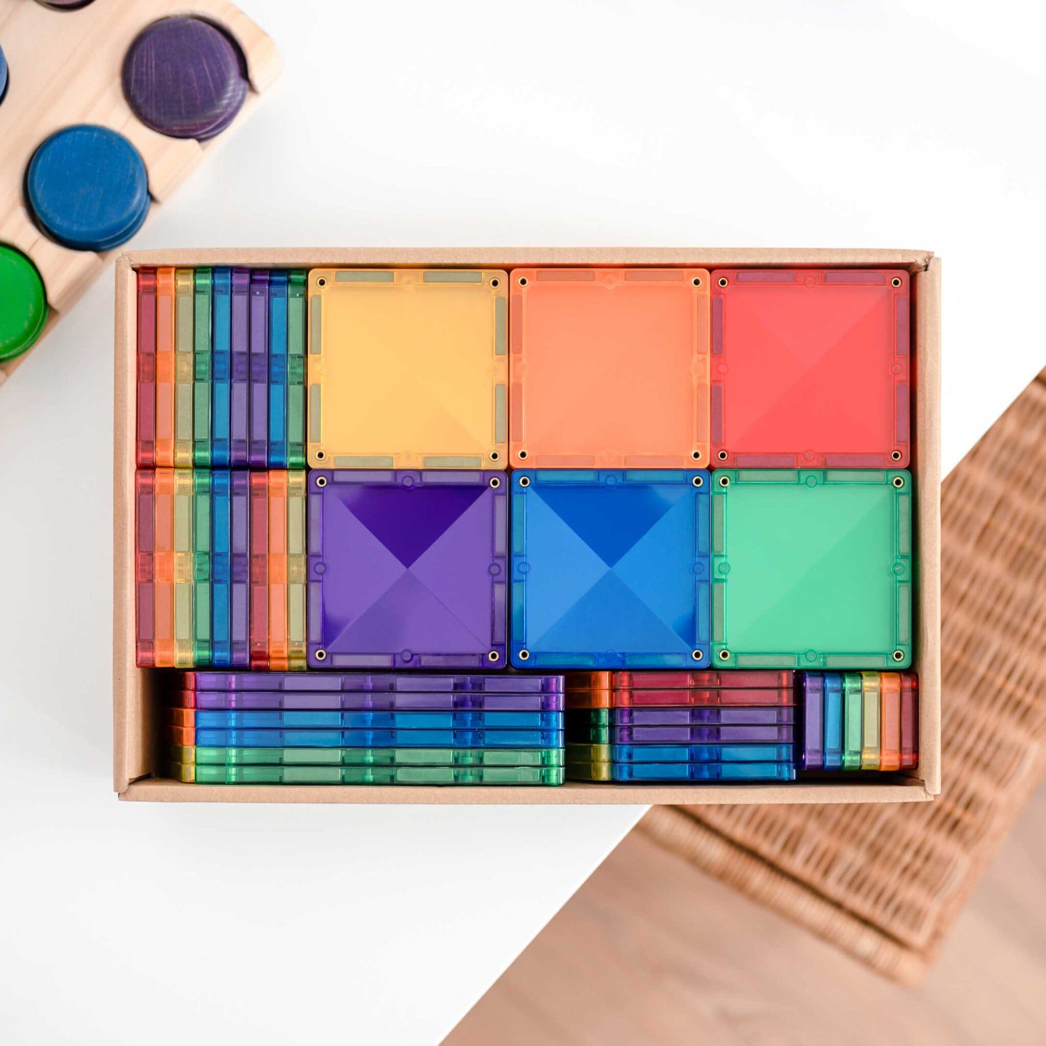Connetix Creative Pack costruzioni magnetiche 102 pezzi arcobaleno