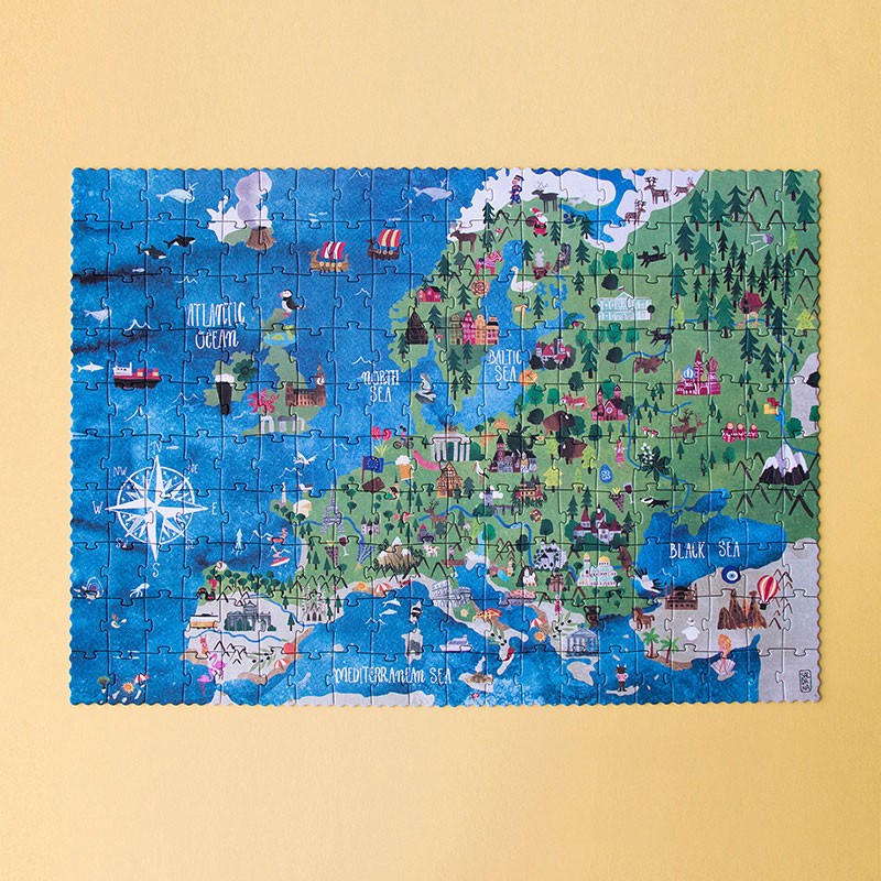 Londji Discover Europe puzzle 200 pezzi mappa Europa