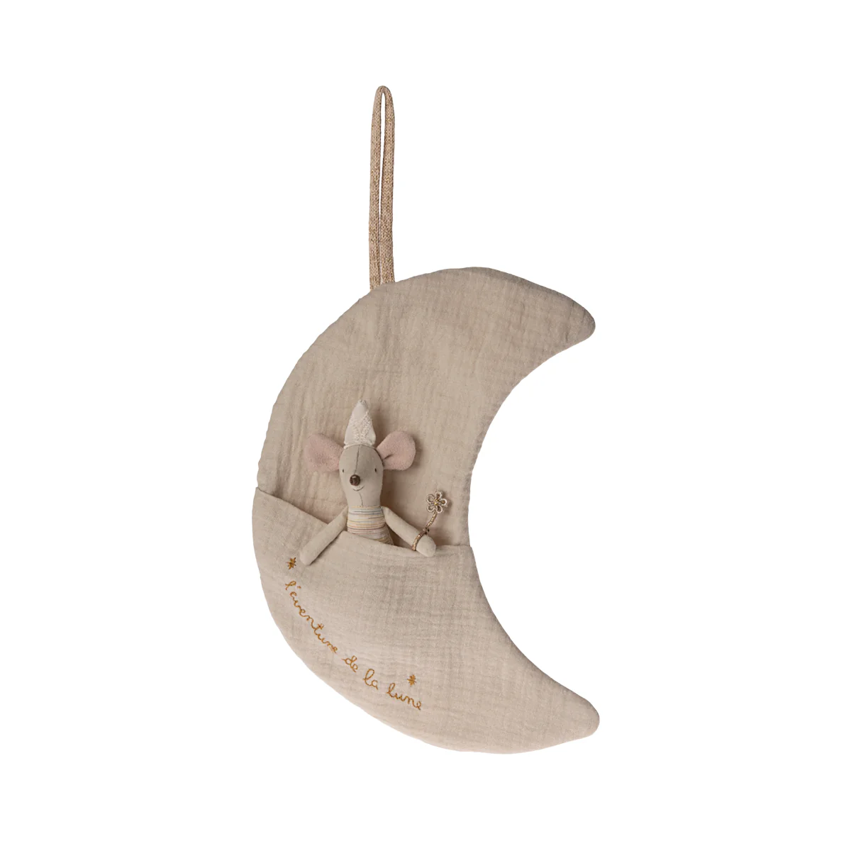 Maileg L'Aventure de la Lune luna peluche tasca 26 cm