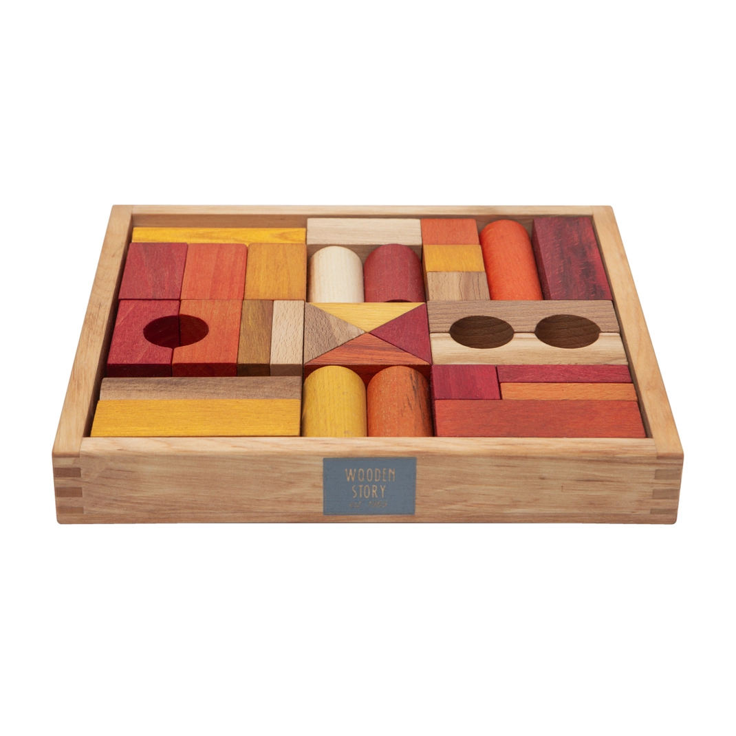 Wooden Story Warm Block Costruzioni 30 Pezzi