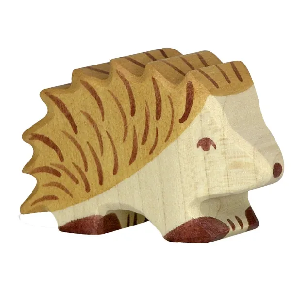 Holztiger porcospino figura animale legno dipinto a mano