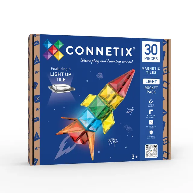 Connetix Light Rocket Pack costruzioni magnetiche 30 pezzi