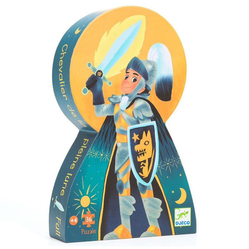 Djeco Silhouette Full Moon Knight puzzle 36 pezzi
