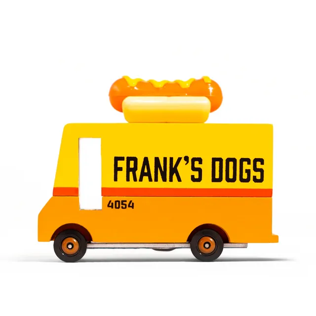 Candylab Candycar Hot Dog Van macchinina legno 8,4 cm