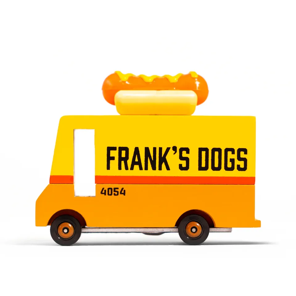 Candylab Candycar Hot Dog Van macchinina legno 8,4 cm