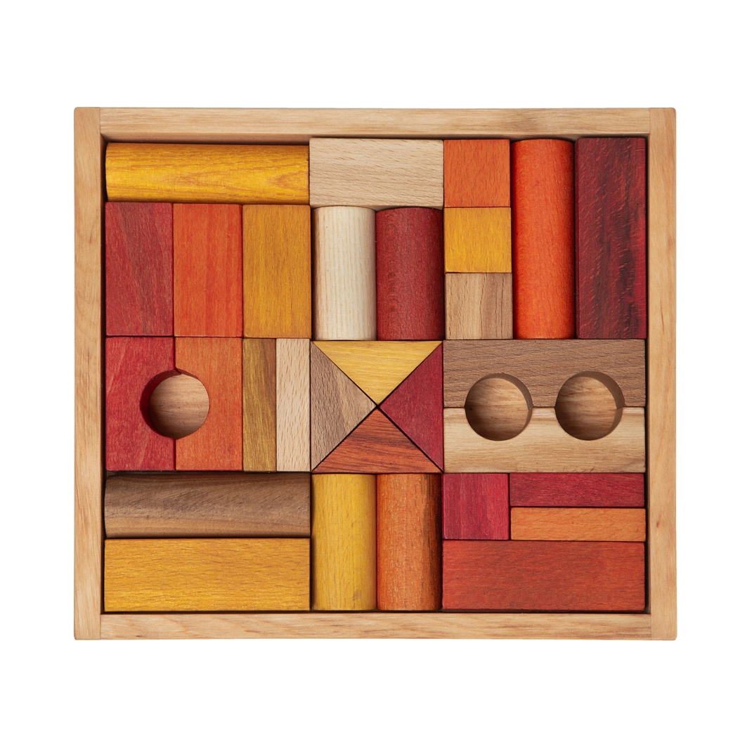 Wooden Story Warm Block Costruzioni 30 Pezzi