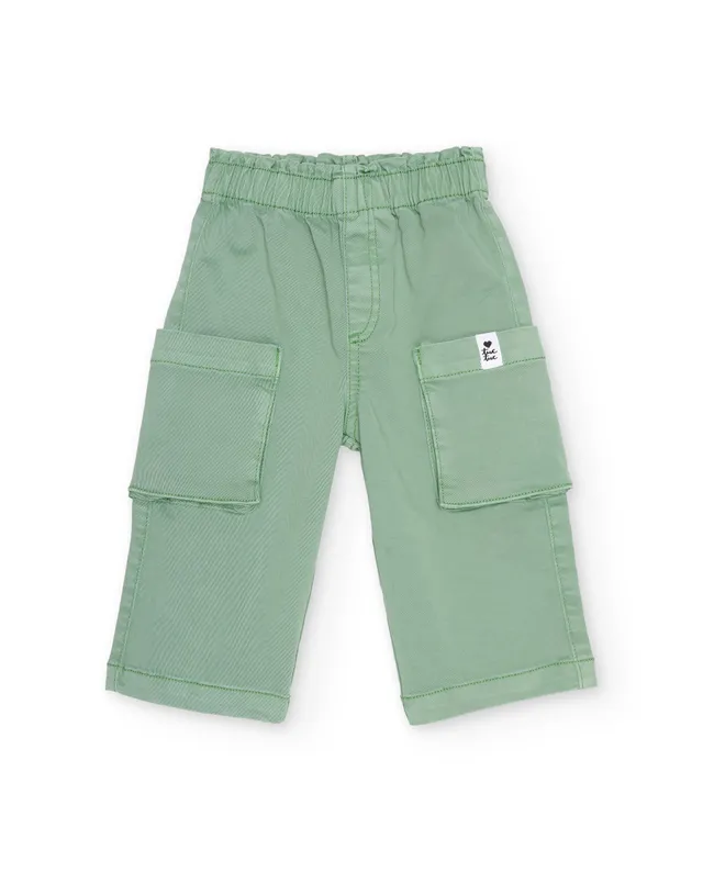 Tuc Tuc pantalone cargo bambina verde tasche laterali