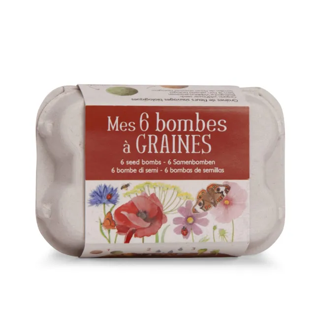 Moulin Roty Le Jardin bombe semi bio Fiori 6 pezzi