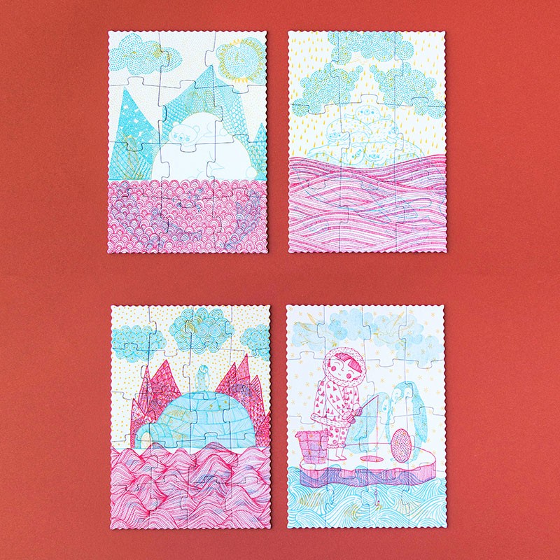 Londji Dans l'Igloo puzzle occhiali magici 4pz