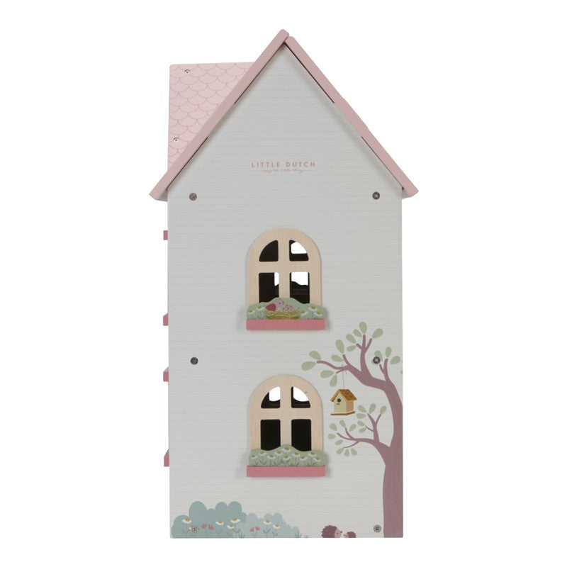 Little Dutch casa delle bambole legno rosa con mobili