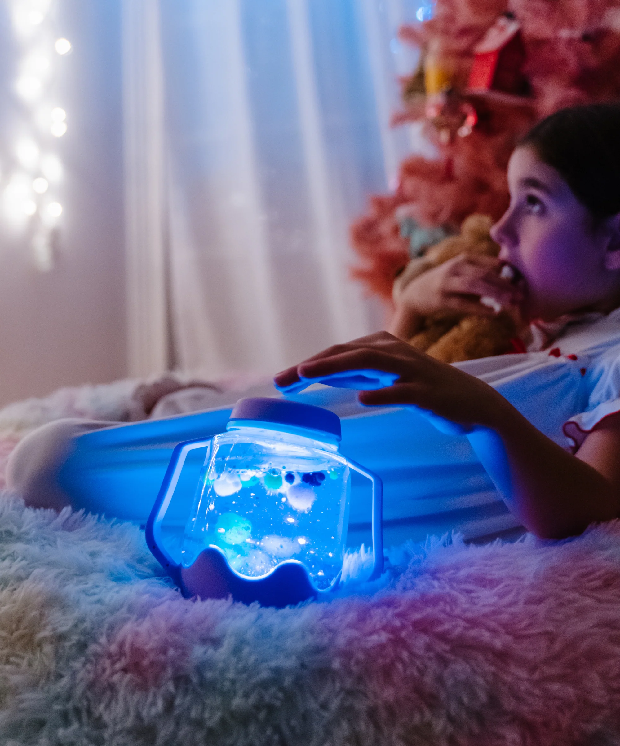 Glo Pals Barattolo Sensoriale Blu con Luce