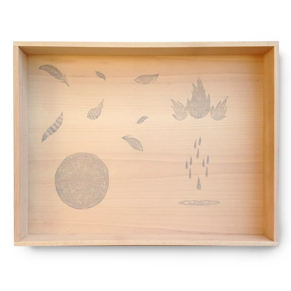 Grapat Cornice Vassoio Gioco Legno 45x62 cm