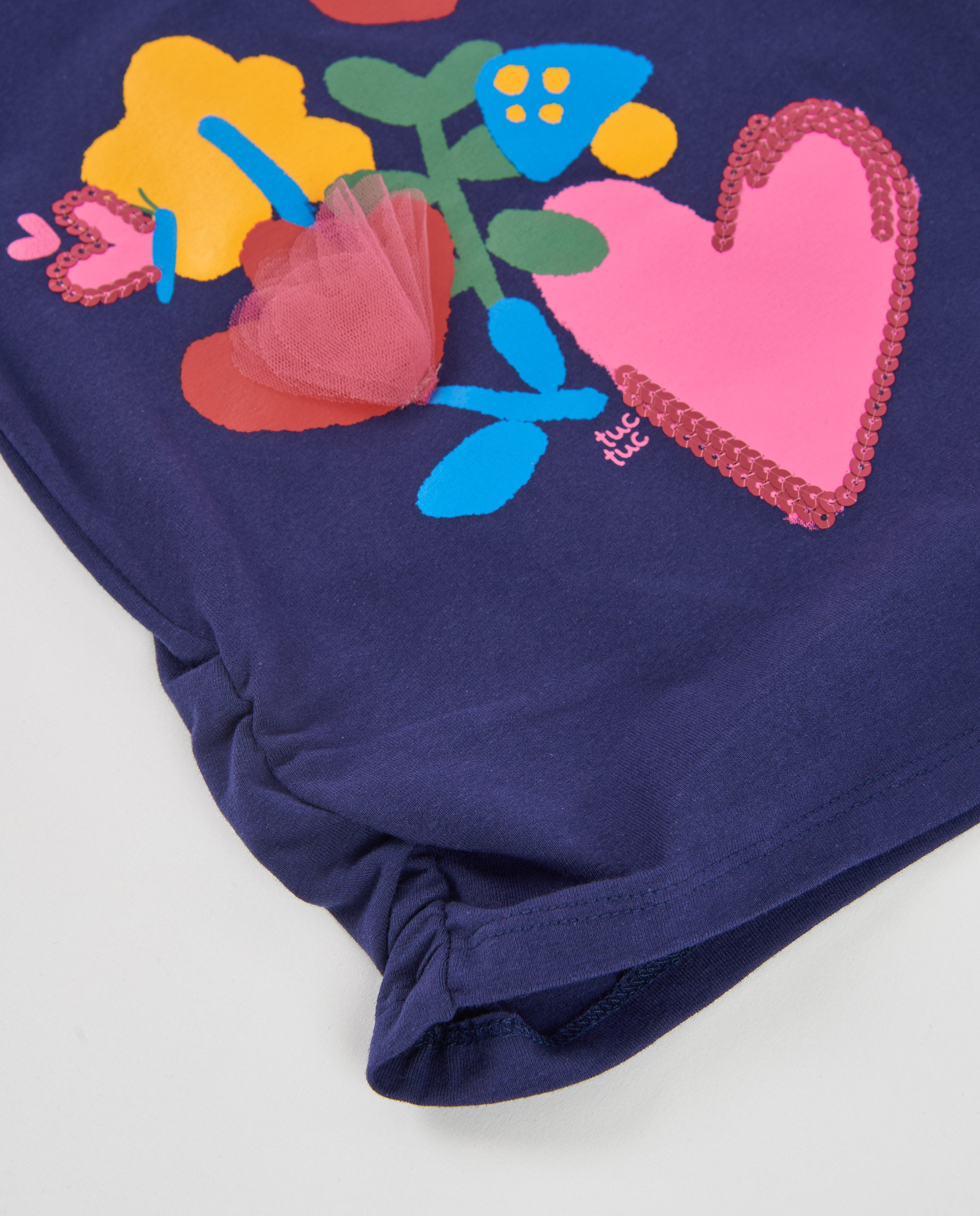 Tuc Tuc Good Wood maglietta maniche lunghe bambina blu fiori