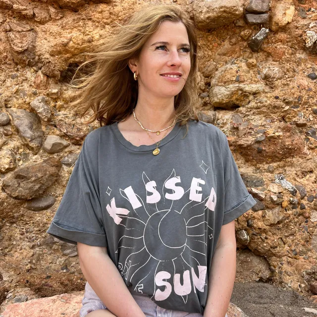 Ella and Rapha Kissed by the Sun t-shirt nero cotone bio