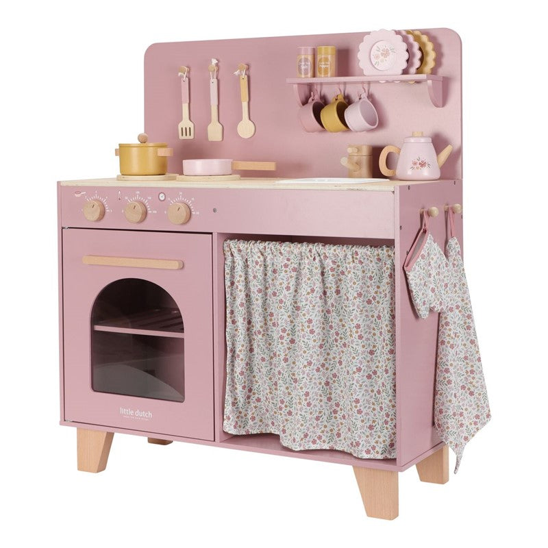Little Dutch Cucina Rosa in Legno Giocattolo con Accessori