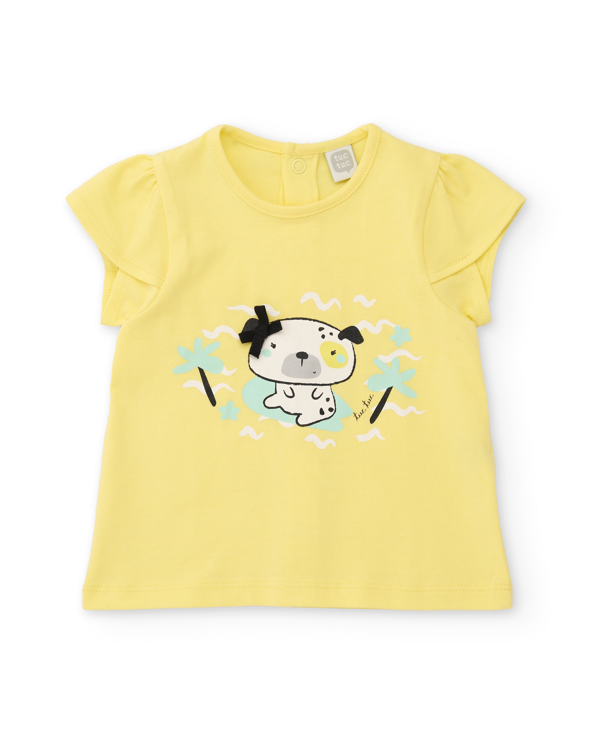 Tuc Tuc completo neonata 3 pezzi bianco giallo cucciolo