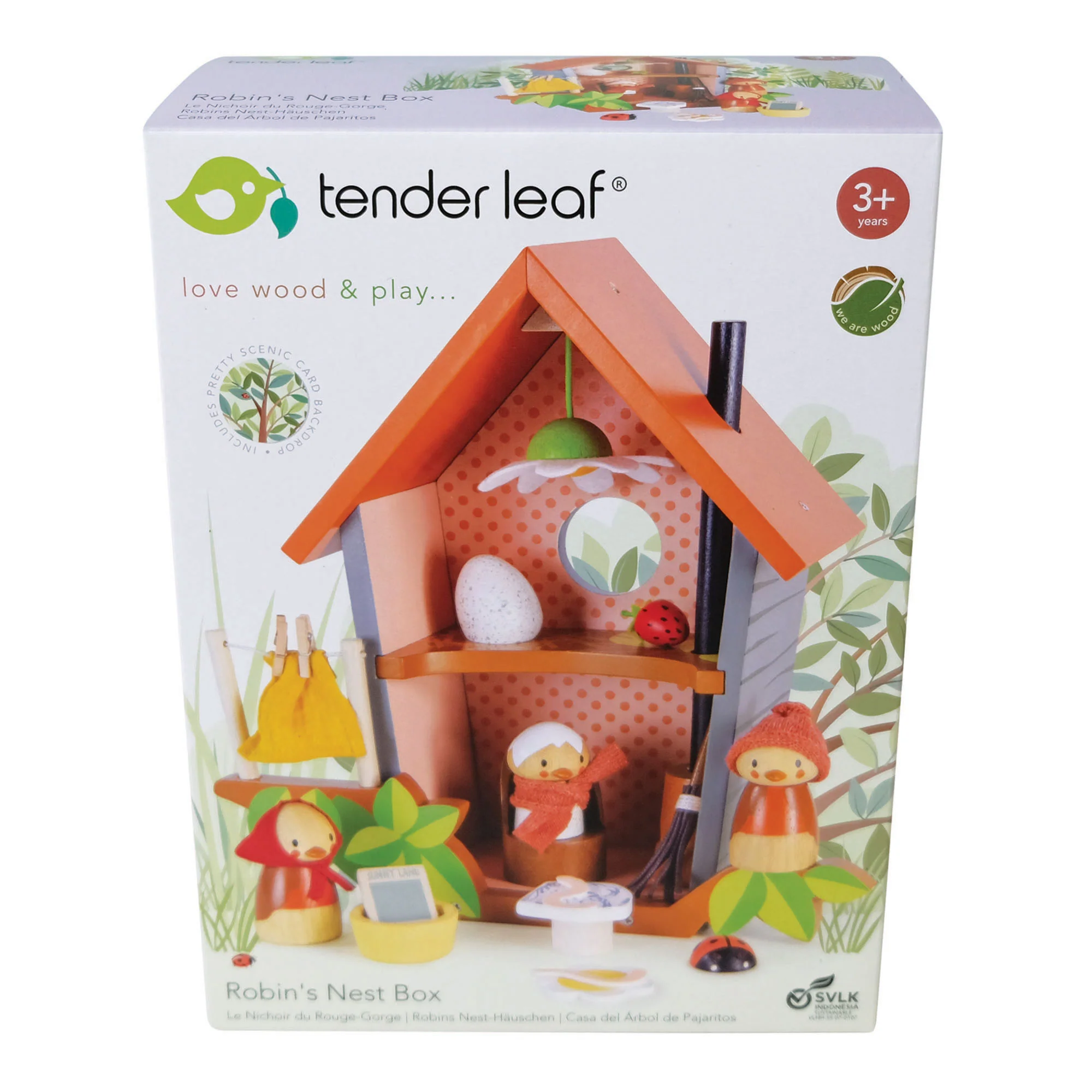 Tender Leaf Robin's Nest Box casetta legno 27 cm nido