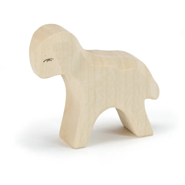 Ostheimer agnello bianco in piedi figura legno