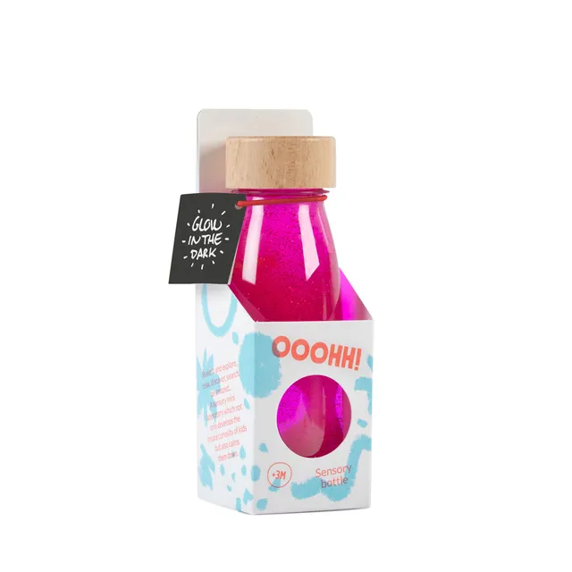 Petit Boum Float bottiglia sensoriale rosa fluo calmante