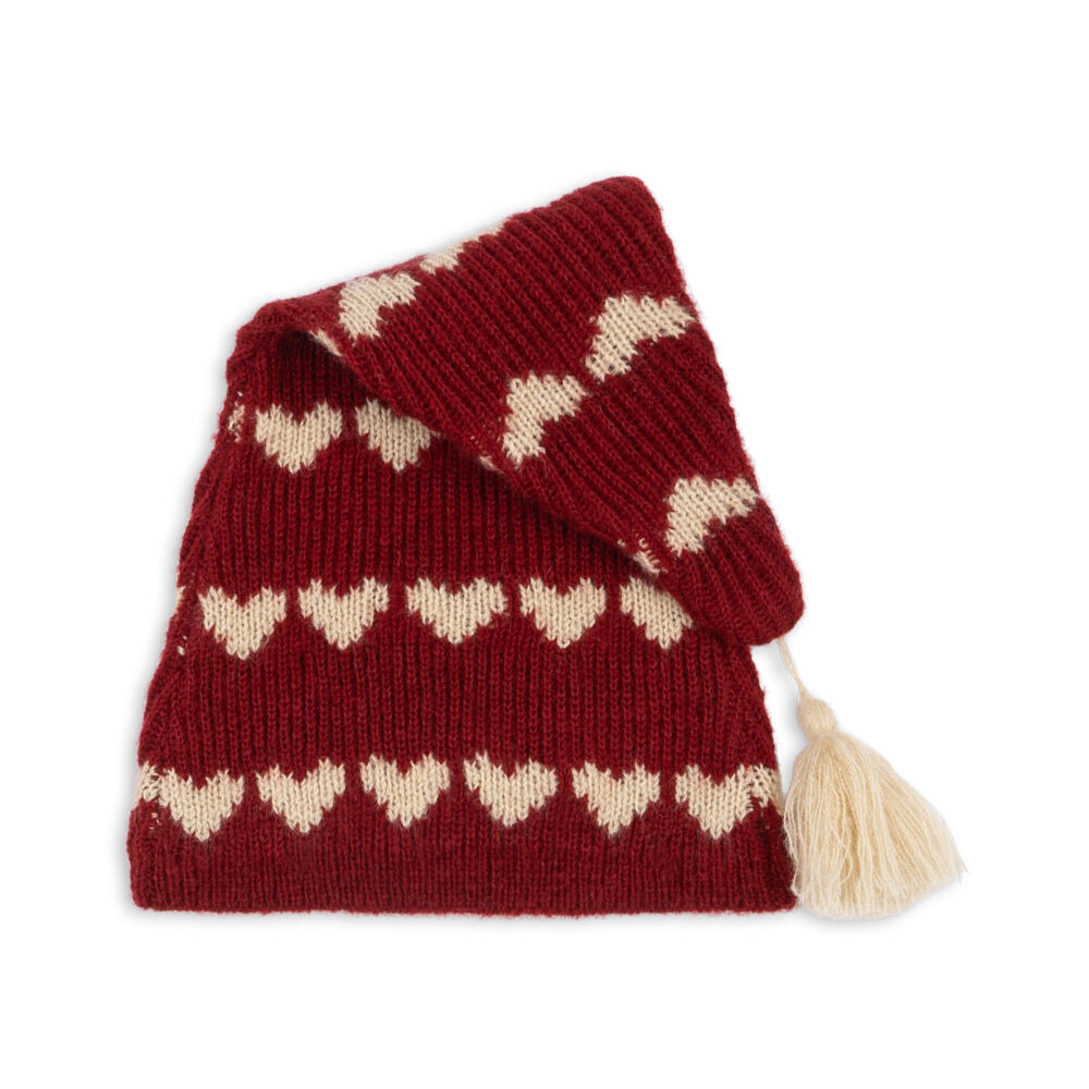 Konges Sløjd Babbo Natale cappello lana a cuori