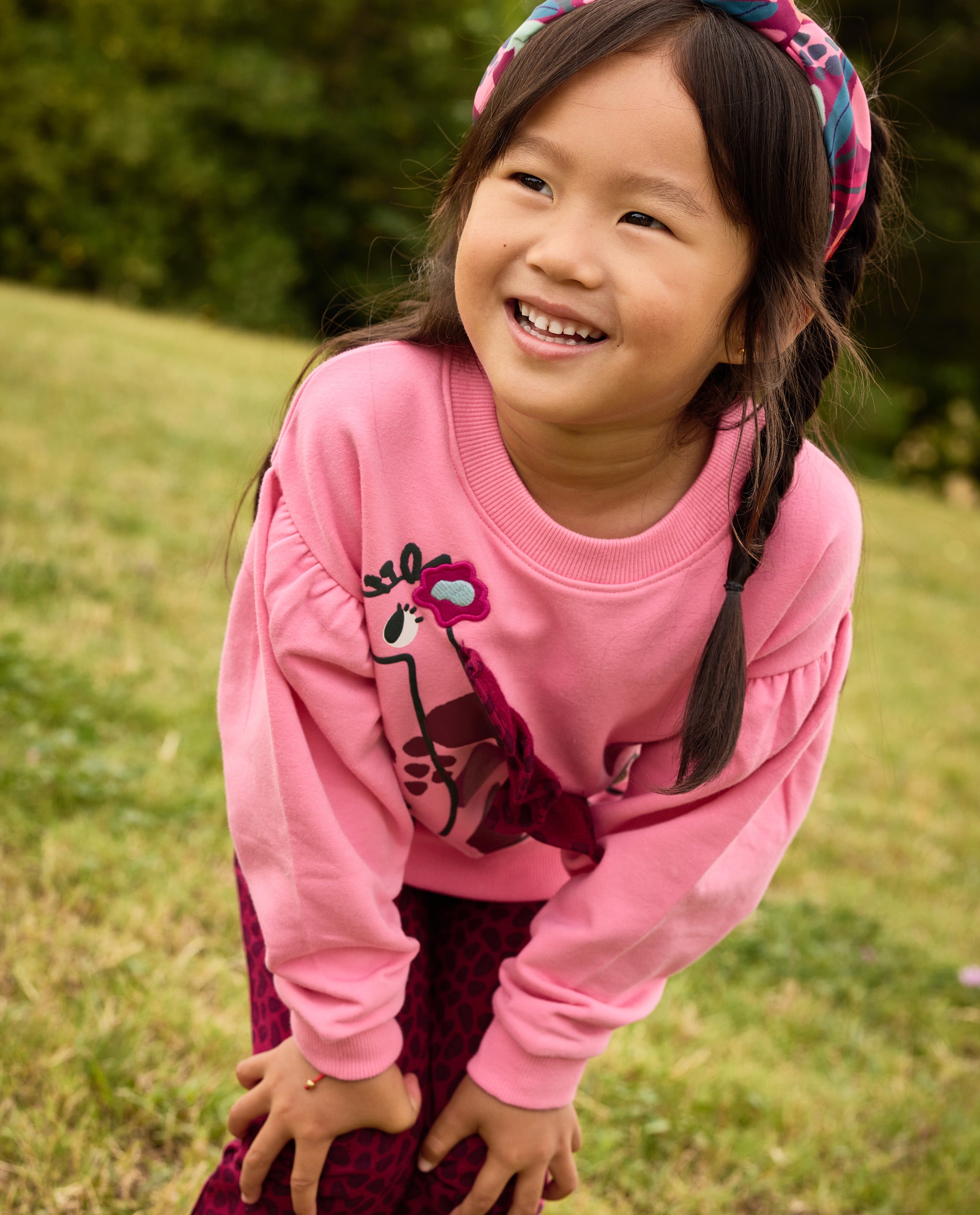 Tuc Tuc Geo-Logic tuta felpa bambina giraffa rosa